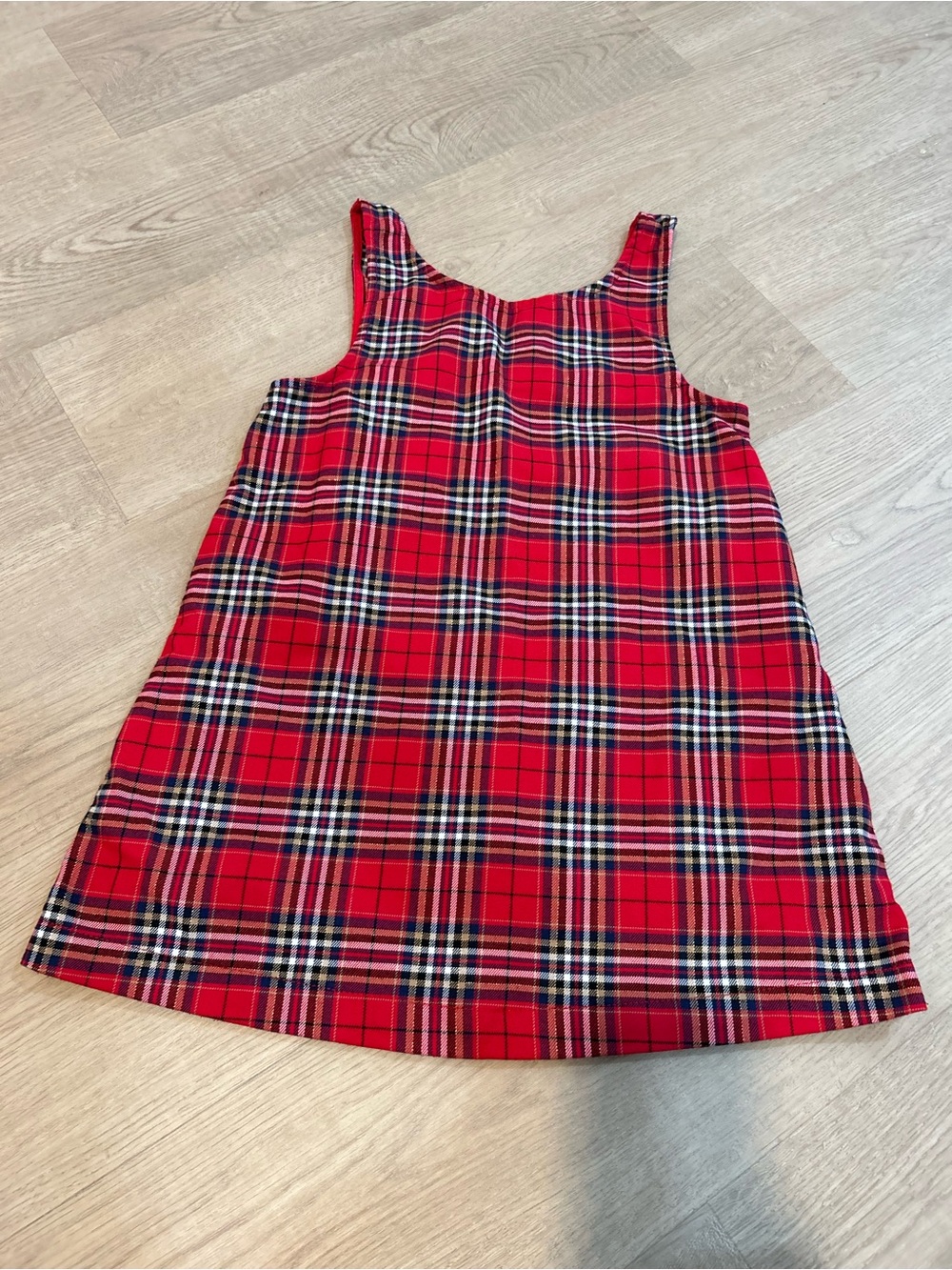 H&M Red Plaid Sleeveless Dress | Size 8–9Y